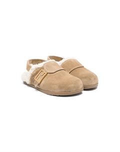 Замшевые сабо, нейтральный Fendi kids