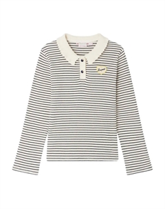 Рубашка поло в полоску, нейтральный Bonpoint