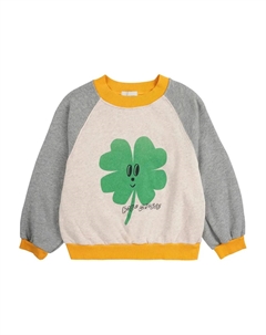 Толстовка Lucky Clover с рукавами реглан, нейтральный Bobo choses