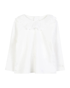 Платье с длинными рукавами и оборками, синий Chloé kids