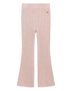 Расклешенные брюки в рубчик, розовый Dolce & gabbana kids