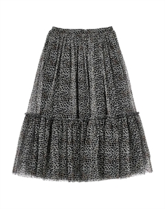 Пышная юбка с оборками и леопардовым принтом, белый Philosophy di lorenzo serafini kids