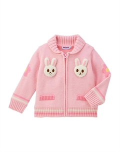 Кардиган Rabbit, розовый Miki house