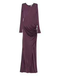 Драпированное платье, украшенное драгоценными камнями, фиолетовый Giuseppe di morabito