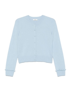 Кардиган с оборками, синий Sandro