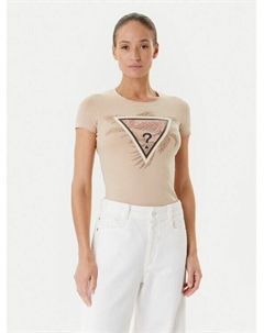Футболка regular fit W5YI13 J1314, бежевый Guess