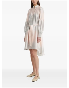 Платье с объемными рукавами и поясом, розовый Bruuns bazaar