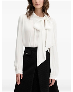 Блузка с бантом, белый Hugo