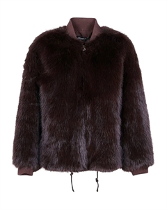 Пальто-бомбер из искусственного меха, коричневый Drhope