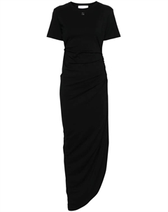 Драпированное платье-футболка макси, черный Giuseppe di morabito