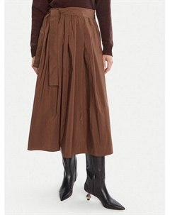 Трапециевидная юбка regular fit Zarda 2525106031, коричневый Weekend max mara