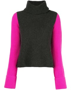 Autumn cashmere свитер в стиле колор блок xs серый Autumn cashmere
