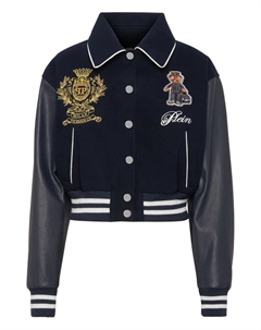 Бомбер с нашивкой-логотипом, синий Philipp plein
