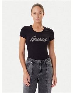 Футболка regular fit W5YI16 J1314, чёрный Guess
