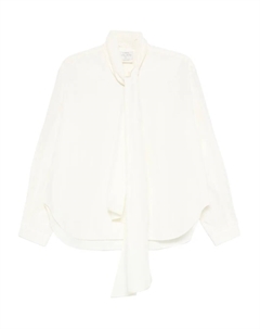 Блузка с бантом, нейтральный Forte forte