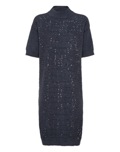 Платье с пайетками, синий Brunello cucinelli