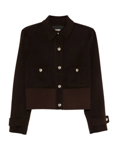 Бомбер на пуговицах, коричневый Maje