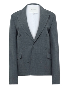 Двубортный шерстяной блейзер, серый Jw anderson