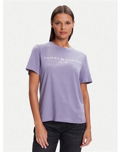 Футболка regular fit WW0WW40276, фиолетовый Tommy hilfiger