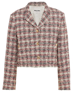 Жакет в клетку, желтый Miu miu