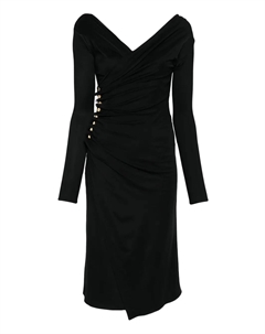 Платье с драпировкой, черный Elisabetta franchi