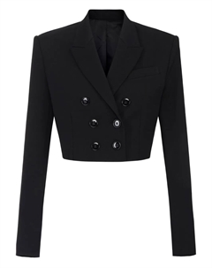 Двубортный пиджак, черный Elisabetta franchi