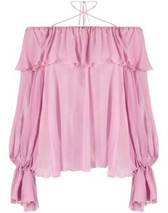 Блузка с оборками, розовый Blumarine