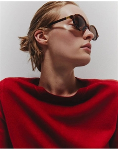 Базовый джемпер с круглым вырезом, красный Сфера