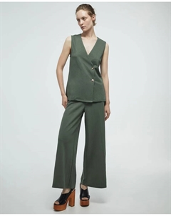 Базовые льняные брюки, хаки Сфера