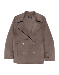 Двубортное шерстяное пальто, серый Joseph