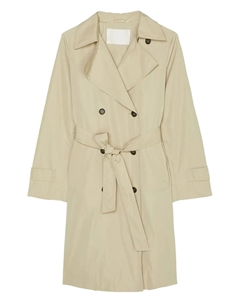 Двубортный тренч с поясом, нейтральный Marc o'polo