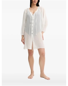 Топ с завязкой на шее и пуговицами спереди, белый Michael michael kors