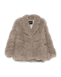 Куртка из кудрявого меха, нейтральный Simonetta ravizza