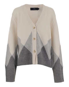 Кашемировый кардиган с шевронным узором, белый Arch4