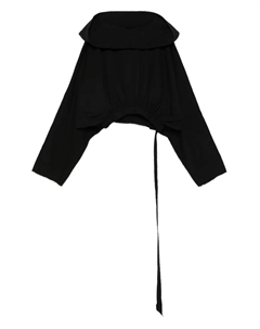 Топ с капюшоном на завязках, черный Rick owens drkshdw