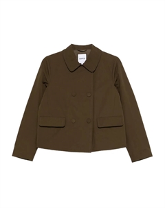 Двубортный пиджак с воротником, зеленый Aspesi