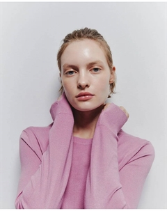 Базовый джемпер с круглым вырезом, розовый Сфера