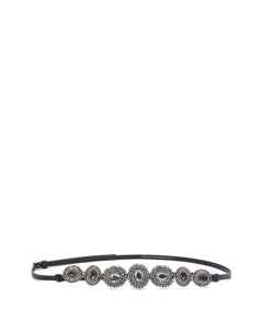 Пояс, украшенный кристаллами, серебряный Ermanno scervino