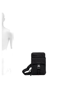 Сумка-мессенджер с застежкой-пряжкой, черный Hugo