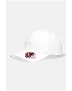 Хлопковая кепка с козырьком, белый Hugo