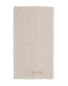 Вязаный шарф с ромбовидным узором, нейтральный Bonpoint