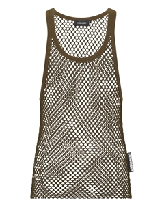 Сетчатый топ без рукавов, коричневый Dsquared2