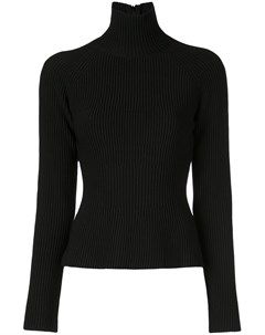 Carolina herrera свитер с высоким воротником в рубчик s черный Carolina herrera