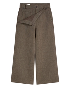 Шерстяные брюки с запахом, коричневый Dries van noten