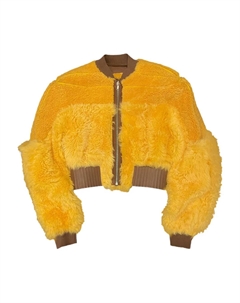 Бомбер из овчины, желтый Rick owens