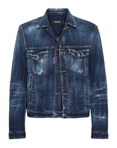 Джинсовая куртка с эффектом потертости, синий Dsquared2