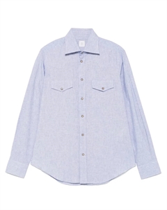 Рубашка с накладными карманами, синий Eleventy