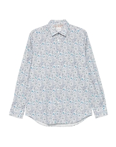 Рубашка с длинными рукавами и цветочным принтом, синий Paul smith