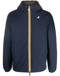 Двусторонний пуховик с логотипом, синий K-way r&d