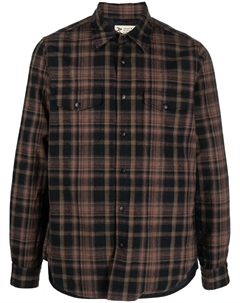 Клетчатая рубашка с длинными рукавами, коричневый Aspesi